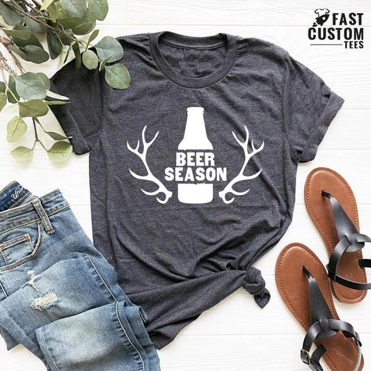 Deer Hunting Shirt Beer Season With Deer Antlers Shirt Beer Season Shirt Beer Shirt Funny Hunting And Drinking Shirt Fathers Day Gift  T-shirt, sweater and Hoodie