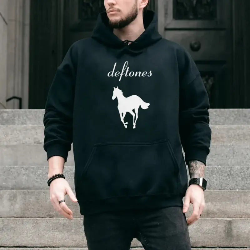 Deftones Hoodie, Pony Deftones T Shirt, Rock Band Tee 90s Music Sweatshirt, Gift For Fan, Unisex Sweater Pullover Tee