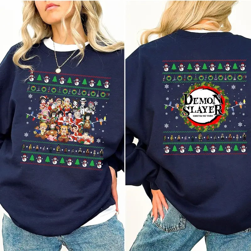 Demon Slayer All Charaters Sweatshirt, Tanjiro Nezuko Zenitsu Inosuke Shirt,Demon Slayer t-shirt, Kimetsu no Yaiba Shirt, Anime sweatshirt hoodie, Anime lover t-shirt Menswear
