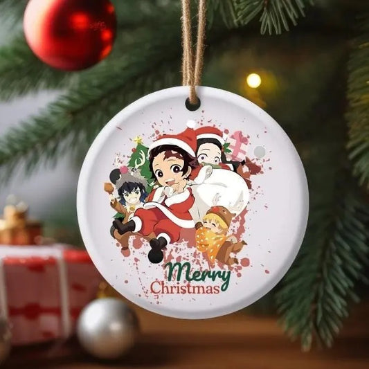 Demon Slayer Christmas Ornament, Ornament for anime fans, Anime Christmas Ornament, Gift for Demon Slayer fans, Christmas gift for anime fan