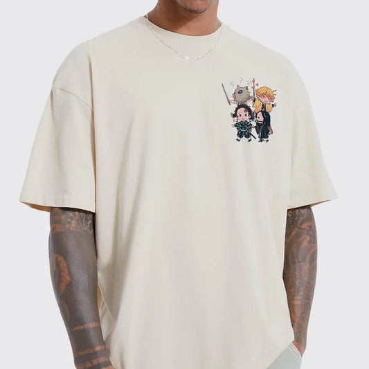 Demon Slayer team Shirt, Tanjiro Nezuko Zenitsu Inosuke Shirt,Demon Slayer t-shirt, Kimetsu no Yaiba Shirt, Anime sweatshirt hoodie, Anime lover t-shirt Menswear