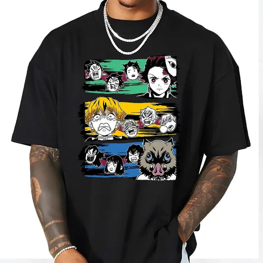 Demon Slayer team Shirt, Tanjiro Zenitsu Inosuke Shirt,Demon Slayer t-shirt, Kimetsu no Yaiba Shirt, Anime sweatshirt hoodie, Anime lover t-shirt Menswear
