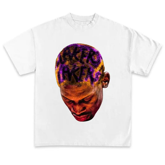 Dennis Rodman Graphic T-shirt - Inspired Vintage Lengend Basketball Sreetwear 90s Style Heavy Cotton Tee Shirt Hiphop Vibes Y2K Classic Menswear Top