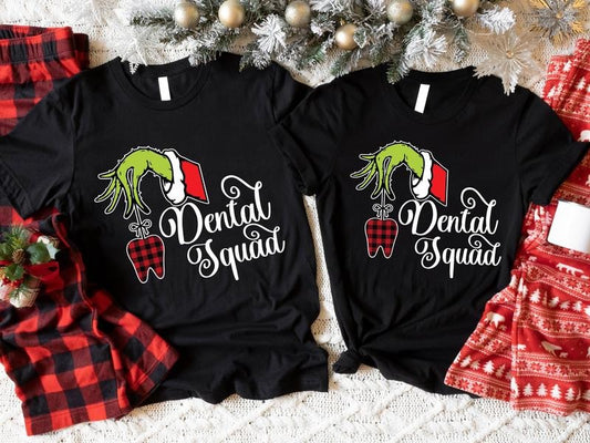 Dental Squad Shirt, Dental Christmas Party T-Shirt, Funny Dental Assistant X-mas Gift Tee, Matching Dentist Student Tee, Dental Office Shirt.