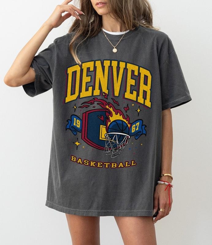 Denver Basketball T-Shirt, Vintage Denver Basketball Shirt, Unisex Denver Shirt, Retro Denver Shirt, Graphic Denver Basketball T-Shirt