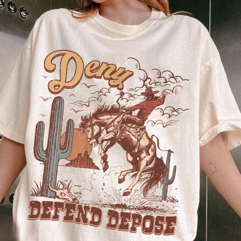 Deny Defend Depose Shirt, Bold Statement Tee, Unisex Classic Shirt, Funny Unique Gift, Protest Activist, Eat the Rich Shirt
