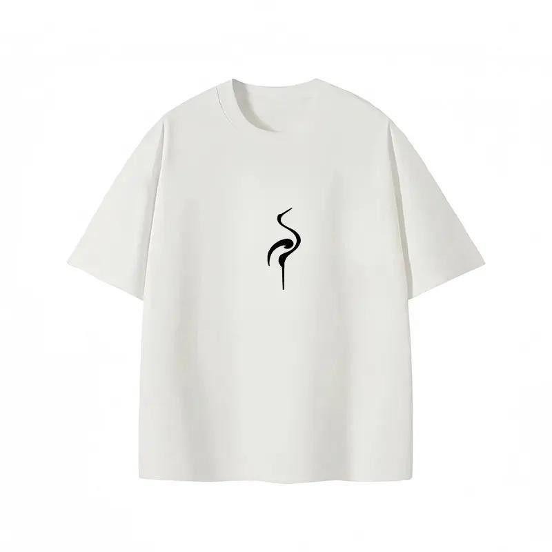 Design Sense Versatile Pure Cotton Loose Short Sleeve T-Shirt Top Men Summer Trendy American Casual Crew Neck Half Sleeve