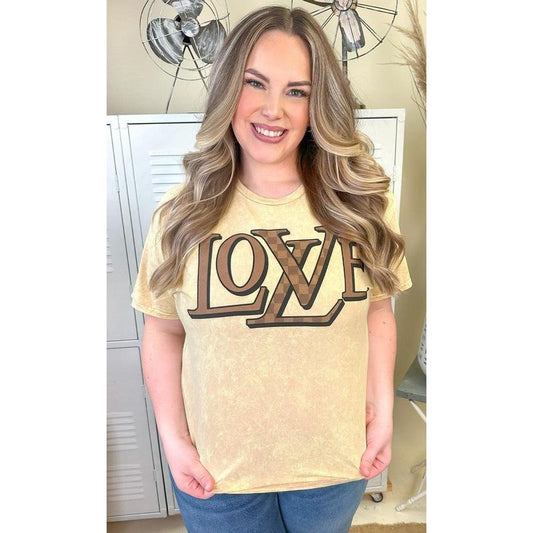 Designer Love Graphic Mineral Washed T-Shirt
