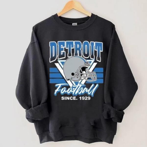 Detroit Football Vintage Collection - Shirts, Hoodies, Women's Apparel Sweatshirt Cotton Fit