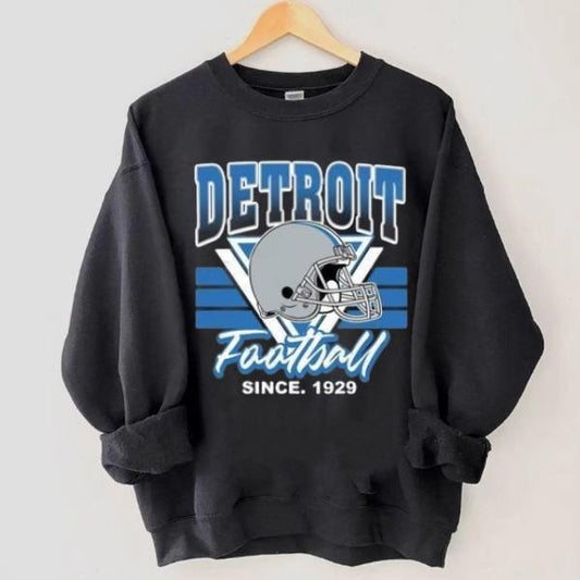 Detroit Football Vintage Collection - Shirts, Hoodies, Women's Apparel Sweatshirt Cotton Fit