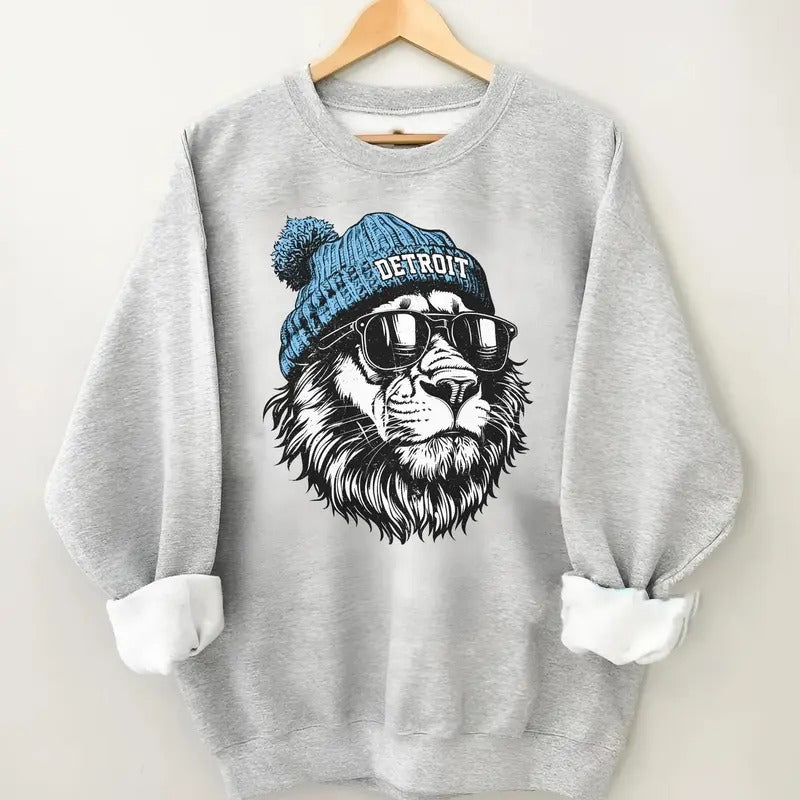 Detroit Football Vintage Sweatshirt, Detroit Football Tee, Detroit Football Shirt, Detroit Football Sweater, Sunday Football