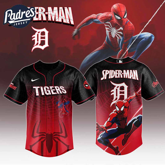 Detroit Tigers MLB x Spider Man Game Night Baseball Jersey Outfit - Padres Jersey Oasis: Elevate Your Baseball Style Game