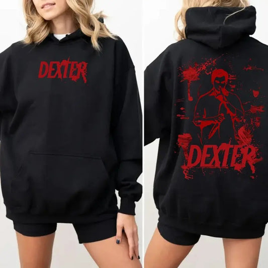 Dexter He's Got A Way With Murder Sweatshirt, Dexter Morgan Shirt 2 Sides, Unisex T Shirt Hoodie, Unisex Sweater Pullover Tee Cotton Fit Polyester
