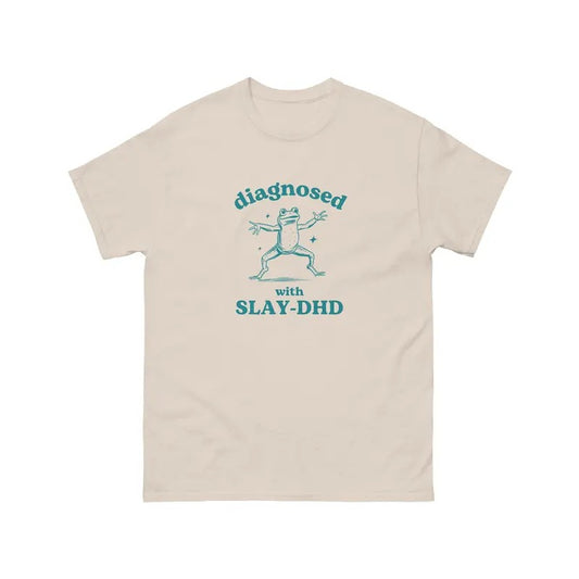 Diagnosed With Slay-DHD, Funny ADHD Shirt, Frog T Shirt, Dumb Y2k Shirt, Stupid Vintage Shirt