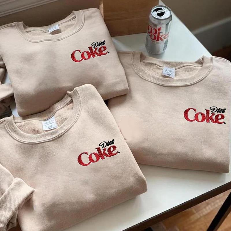Diet Coke Embroidered Sweatshirt, tee I Need Diet Coke Sweater, Diet Coke Lover Sweatshirt, Funny Coke Shirt, Coke Lover Sweater, drink Crewneck