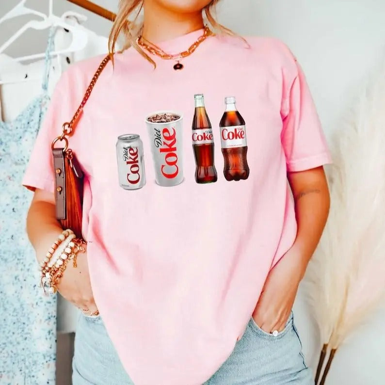 Diet Coke Lover Shirt, Funny Coke Shirt, Coke Short Sleeve, Diet Coke T-shirt Top Womenswear
