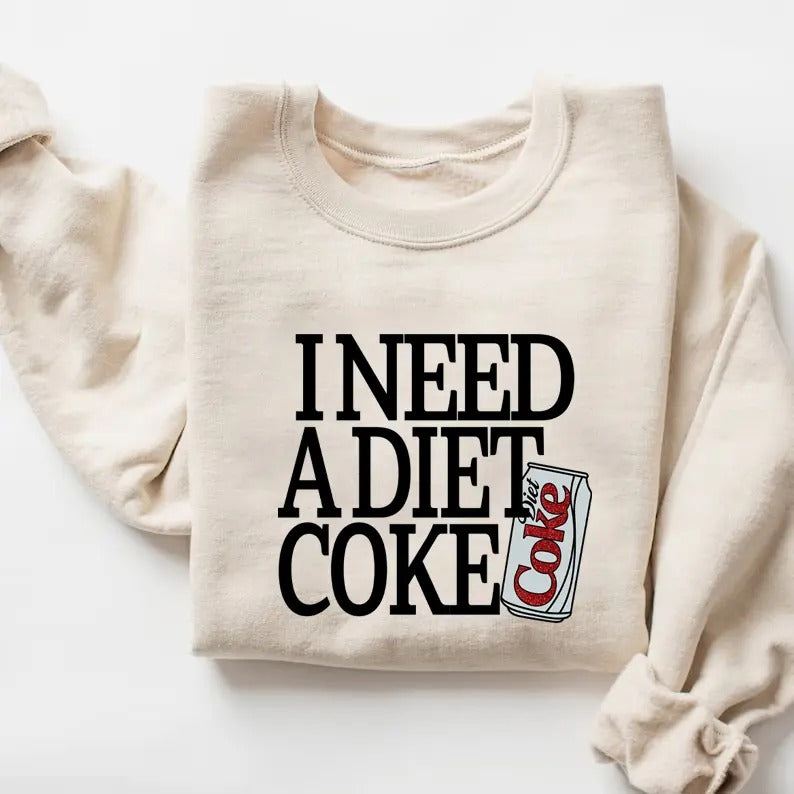 Diet Coke Sweatshirt T Shirt, I Diet Coke Shirt, Retro Coke Sweatshirt, Soda Lover Shirt, Coke Lover Sweater