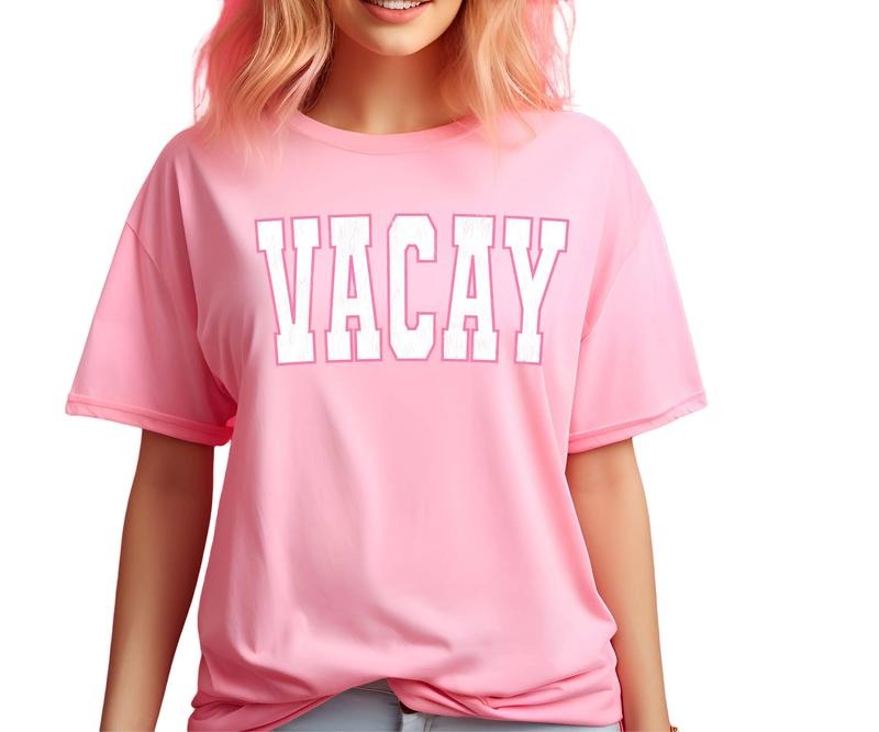 Distressed Vacay Print Comfort colors Tee shirt