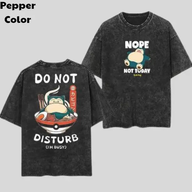 Do Not Disturb Vintage Tee, Snorlax 2-Sided T-Shirt, Pokemon Graphic Tees, Sweatshirt, Hoodie, Unisex Anime Shirt Menswear Womenswear Streetwear