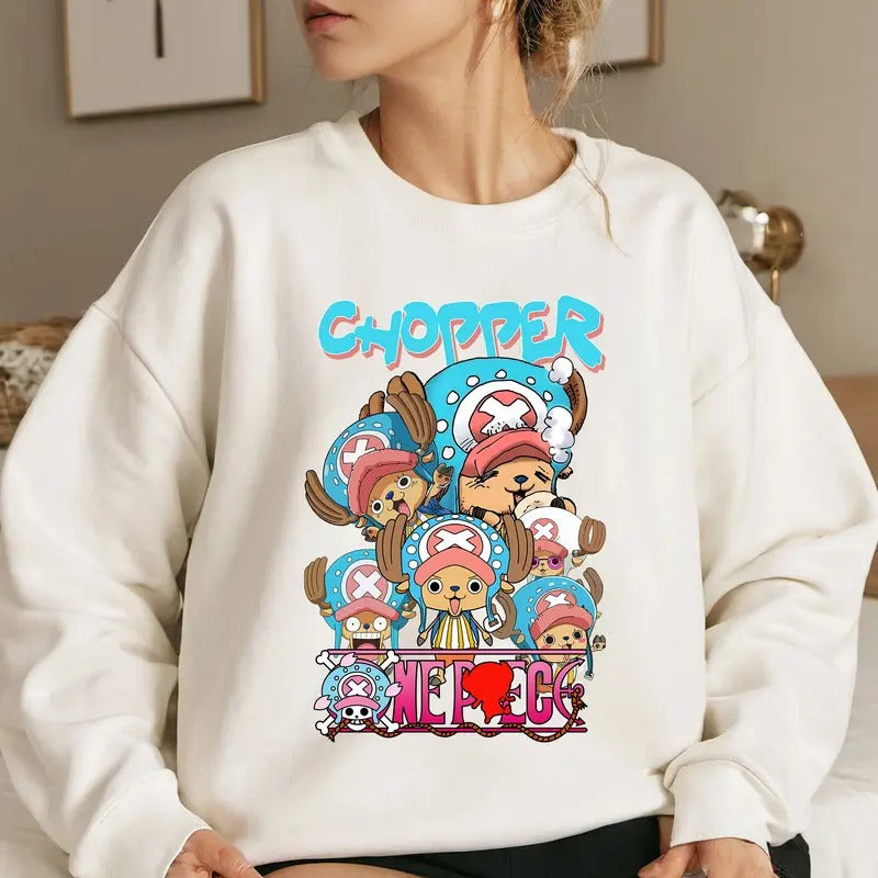 Doctor Straw Hat OP Shirt Crewneck Hoodie, Anime Shirt Comfort Cotton