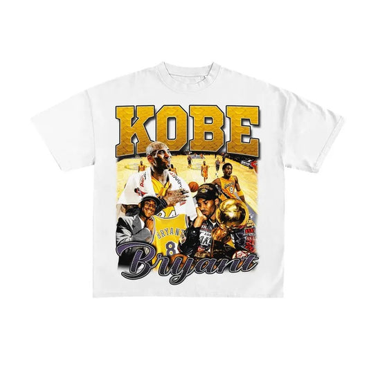 Dodgers's Kobe Tribute Graphic T-Shirt - Crewneck, Short, Baseball & Basketball Theme, Featuring "Kobe Bryant" & "Bryant Park" Design