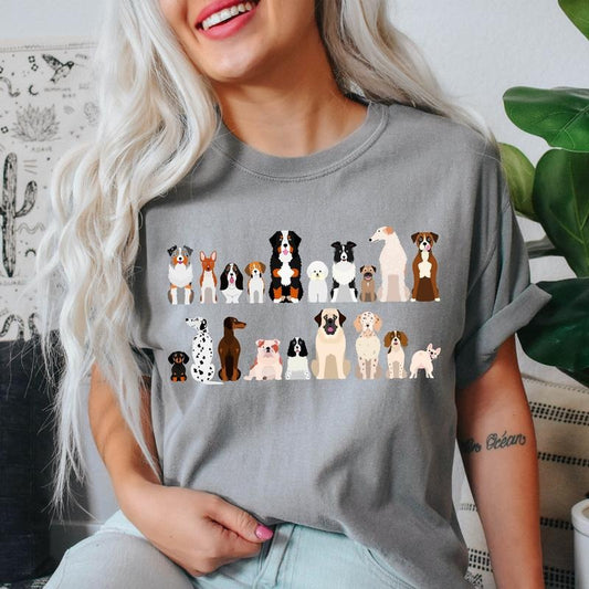 Dog Breeds Farm Animal Lover T-Shirt