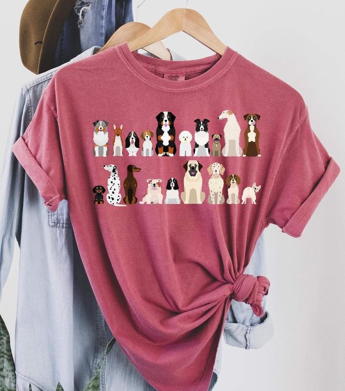 Dog Breeds Farm Animal Lover T-Shirtstyle{n002}3