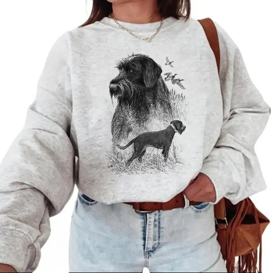 Dog Hunting Mallard Duck Sweatshirt Hello Hunting Season Hoodie,  T-shirt, Nature Animal Lover Cotton Unisex for Husband, Wife Pullover