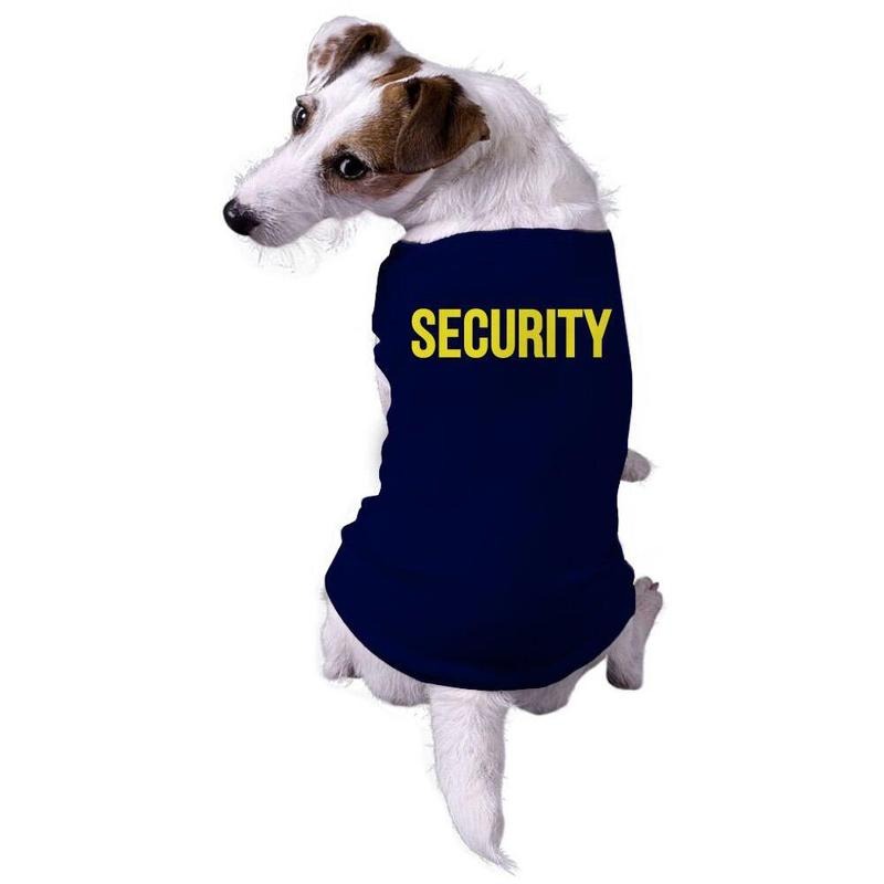 Dog Shirt Security Funny Sarcastic Tee for Puppy Sarcastic Shirt For Dogs Funny Dog Puppy Shirt Navy