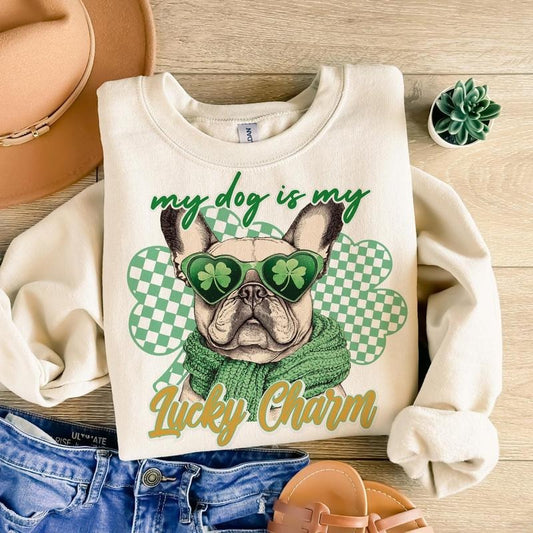 Dog St Patricks Day Dog Mom St Patrick's Day Dog Paw Print Shamrock St Patrick Shirt Dog Lover Gift Clover