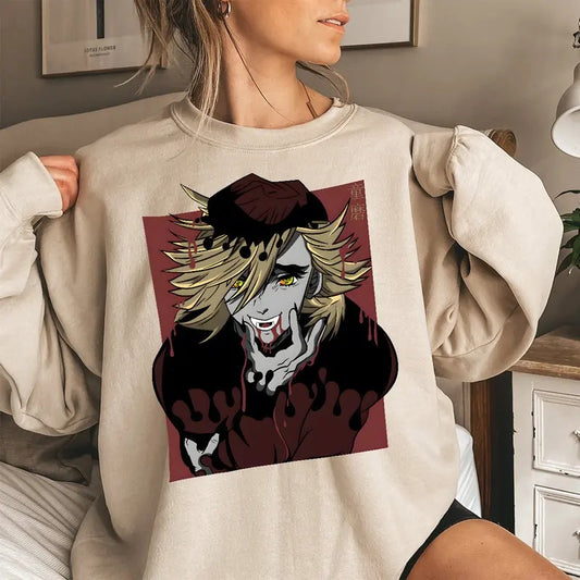 Doma Upper Moon Rank Two Sweatshirt, Demon Slayer Shirt, Kimetsu no Yaiba Shirt, Anime sweatshirt hoodie, Anime lover t-shirt Menswear