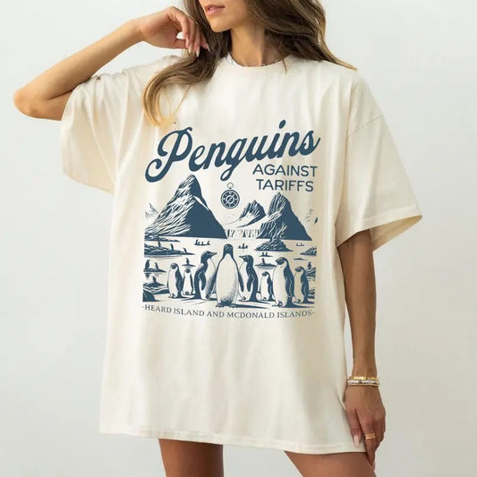 Don't Tariff The Penguins T-Shirt,  Penguins Against Tariffs Shirt, Protest Penguin Shirt, Political Activist Sweatshirt, Resist Shirt