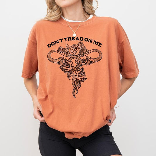 Don't Tread On Me Comfort Colors Shirt, Women's Rights T-shirt, Feminist Graphic Tee, Human Rights Clothing, Support Women Activist Outfits