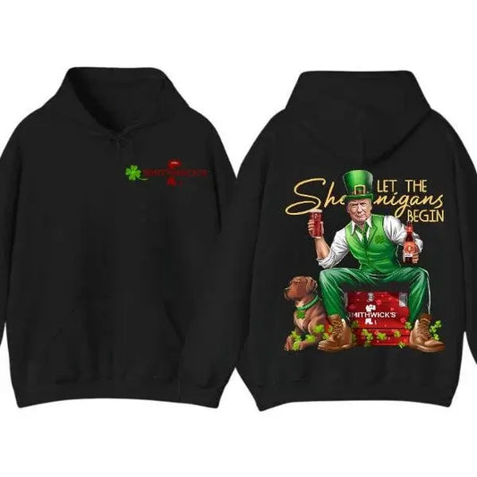 Donald Trump St.Patrick's Day Shirt, Trump Supporter Sweatshirt, Sm!thw!ck Hoodie, Beer Drinking Shirt For Men And Women, Funny Drinking Tee