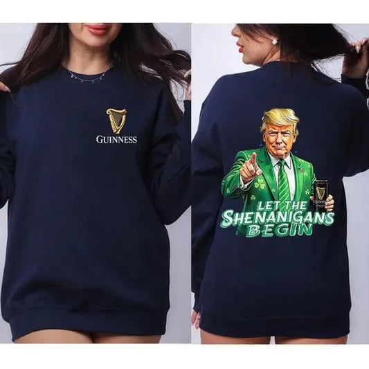 Donald Trump St.Patrick's Day Shirt, Trump Supporter Sweatshirt, Gu!nne$$ Hoodie, Beer Drinking Shirt For Men And Women, Funny Drinking Tee