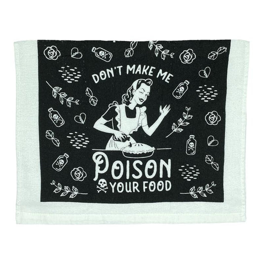 Dont Make Me Poison Your Food Funny Cooking Threat Tea Towel Funny Dish Towels Soft Adsorbent Tea Towel