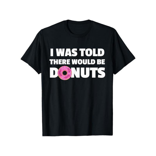 Donut-Themed Fun Graphic Tee - 100% Cotton, Casual T-Shirt for All Seasons, Perfect Gift for Men & Women, Sizes S-XXXL, Black made in usa