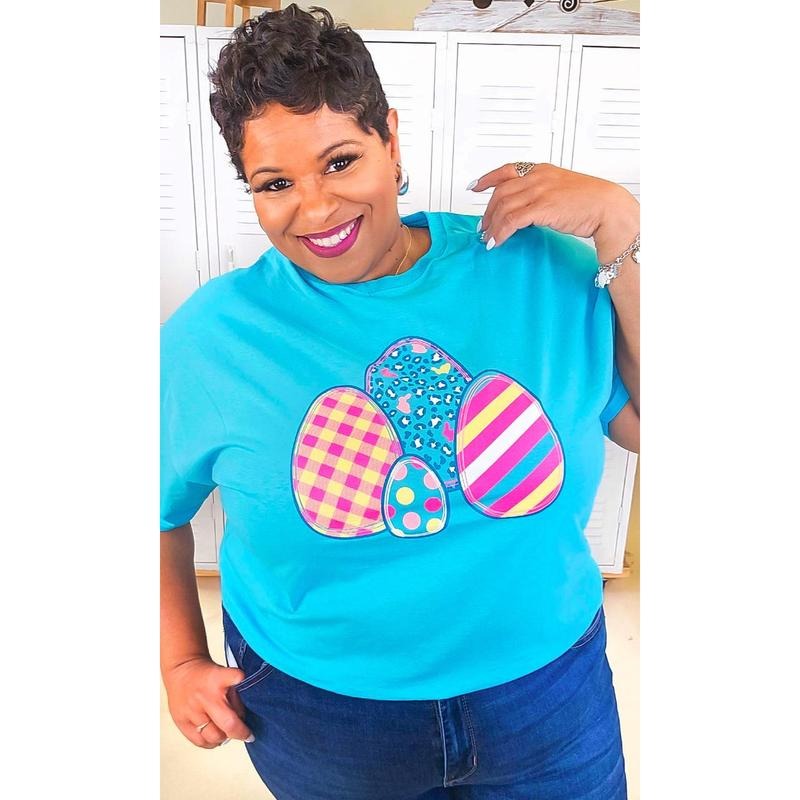 Doodle Eggs Easter Adult Graphic Shirt