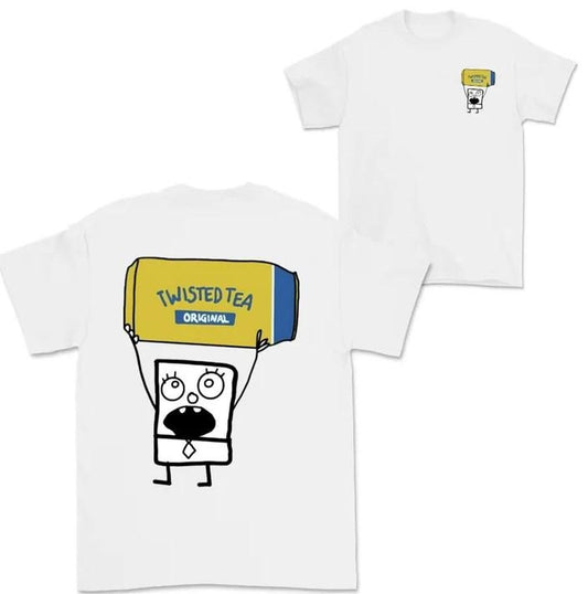 Doodlebob Twisted Tea T-Shirt Funny Beer Tee for Men & Women