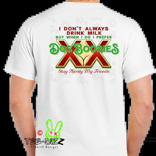 Dos Boobies Men's Funny T-shirt - Casual Style for Men, Suitable for Everyday Wear - Menswear, Tops Cotton Tshirt Print