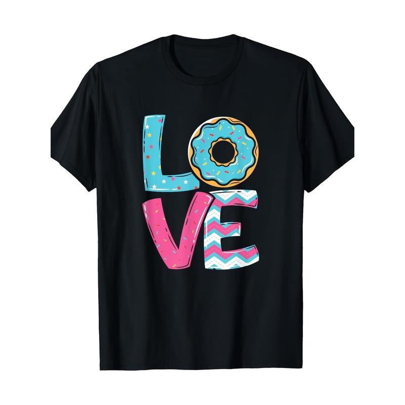 Doughnut Doughnut Fried Dough Sweet Snack Dessert Lovers 220g 100% Cotton T-shirt made in usa