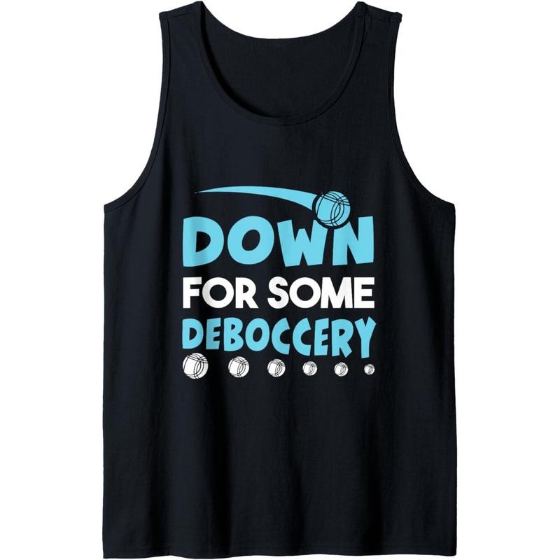 Down For Some Deboccery Funny Bocce Ball Player Tank Top made in usa