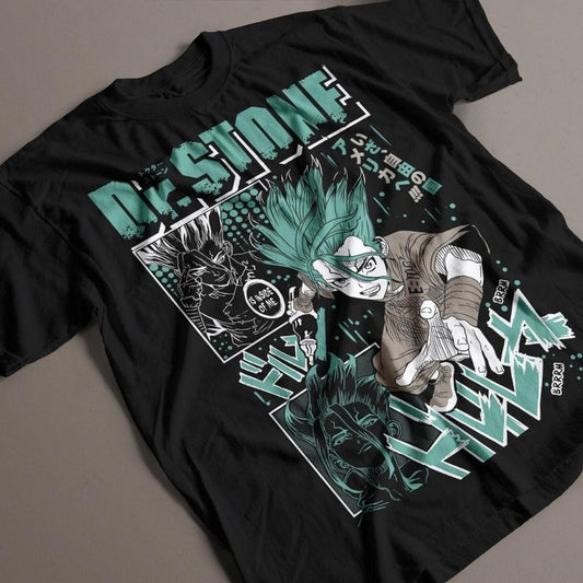 Dr. Stone Senku Ishigami Anime Manga T-shirt Short-Sleeve Unisex T-Shirt