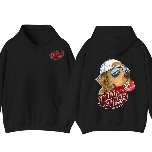 Dr Pepper Golden Dog Two-sided Hoodie Trendy For Spring