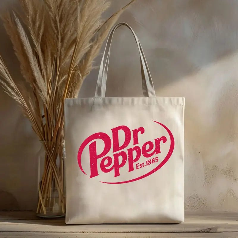 Dr Pepper Lover Tote Bag, I'm Just a Girl Tote Bag, Dr Pepper Accessories, Dr Pepper Christmas Gift, Dr Pepper Gift, Croquette Tote Bag