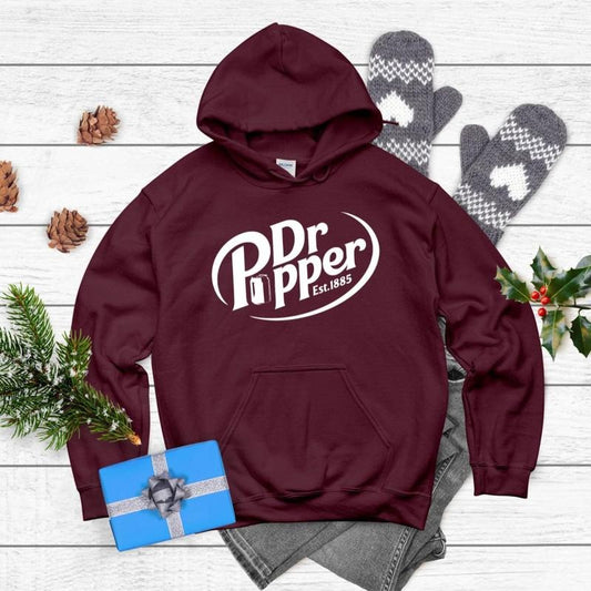 Dr Pepper Replica Hoodie, Soda Lover Hoodie, Dr Pepper Est.1885 Hoodie, Valentines Gifts, Gift For Her, Gift For Him