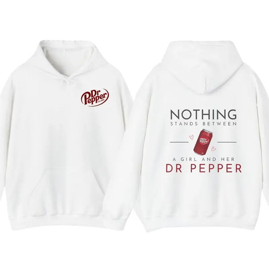 Dr. Pepper Nothing Stands Between A Girl And Her Dr Pepper Softstyle Hoodie T-Shirt,Dr. Pepper Lover For Men For Women, Trendy Hoodie