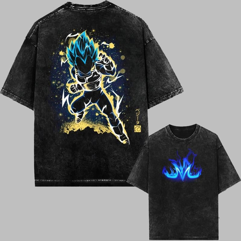 Dragon Ball Vintage Anime Shirt, Vegeta T-Shirt, Dragon Ball Shirt, Anime Shirt, Anime Merch, Gift For Anime Fans, Gift Lover, Unisex Anime Gift Menswear Top Streetwear