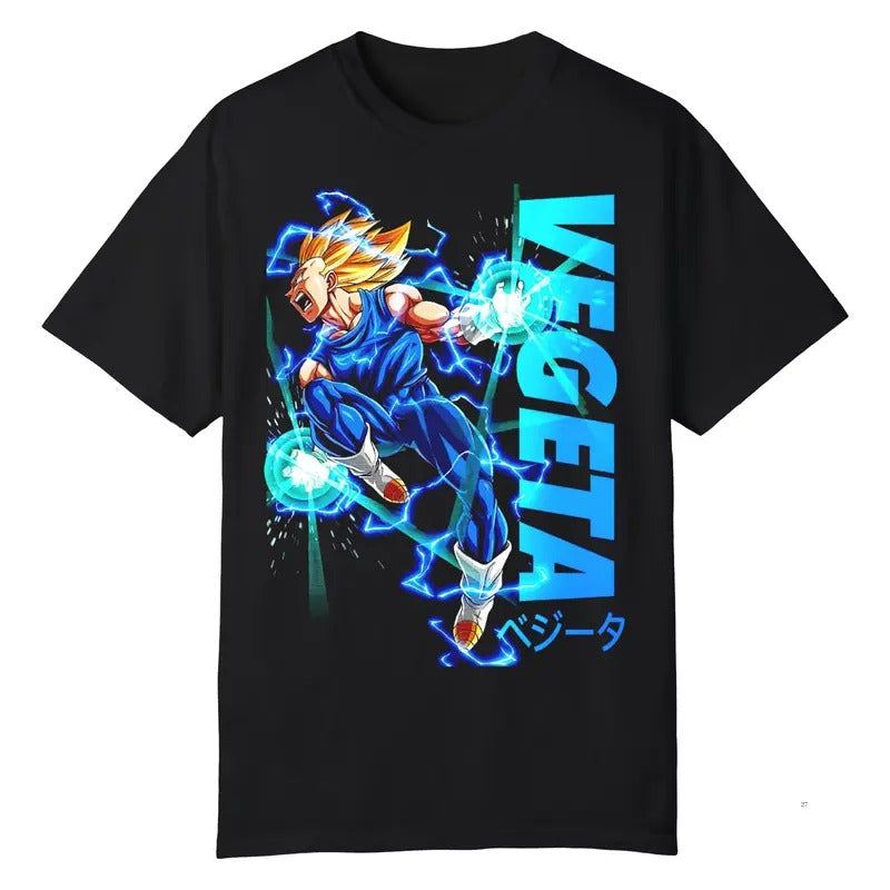 Dragon Ball Vintage Anime Tee, Vegeta Supper Saiyan T-Shirt, Dragon Ball Graphic T-Shirt, Anime Merch, Gift For Anime Fans, Gift Anime Lover, Menswear Womenswear Top