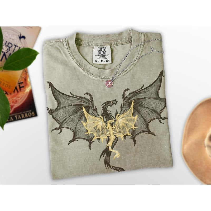 Dragon Fantasty T-Shirt | Bookworm Lover Shirt Booktoker Shirt Bookish Crewneck, War College, Dragon Rider, Fantasy Read Gift